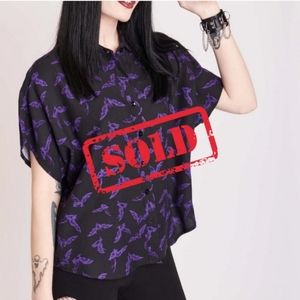 Button up bat shirt. SOLD
